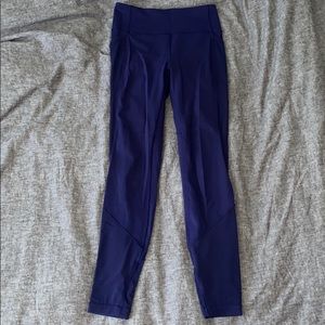 Size 4 purple/deep blue lululemon leggings